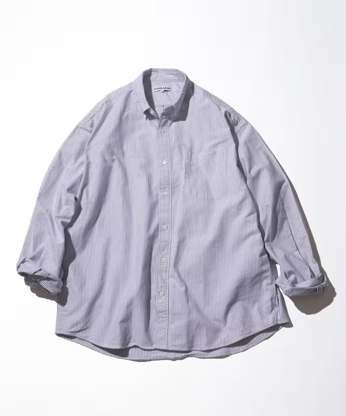Magazine Pocket Oxford B.D Shirt - Border/Stripe