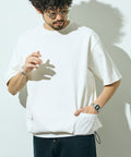 Side Pocket Spindle Tech Thermal Short Sleeve T-Shirt / Big Silhouette - White