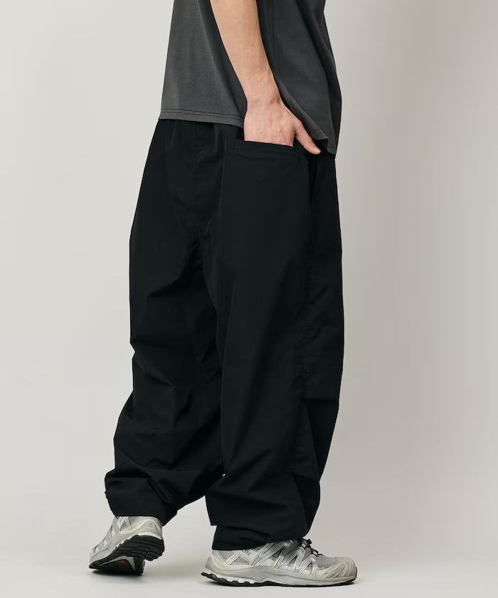 Quick Dry Fabric Wide Silhouette Poly Rip Cross Military Circus Pants/UV Cut/Quick Dry 【Limited Edition】