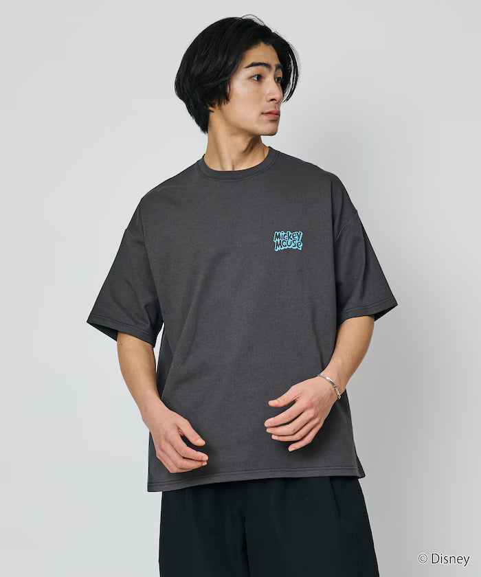 Limited Edition DISNEY Mickey Mouse Monochrome Back Print Crew Neck T-Shirt