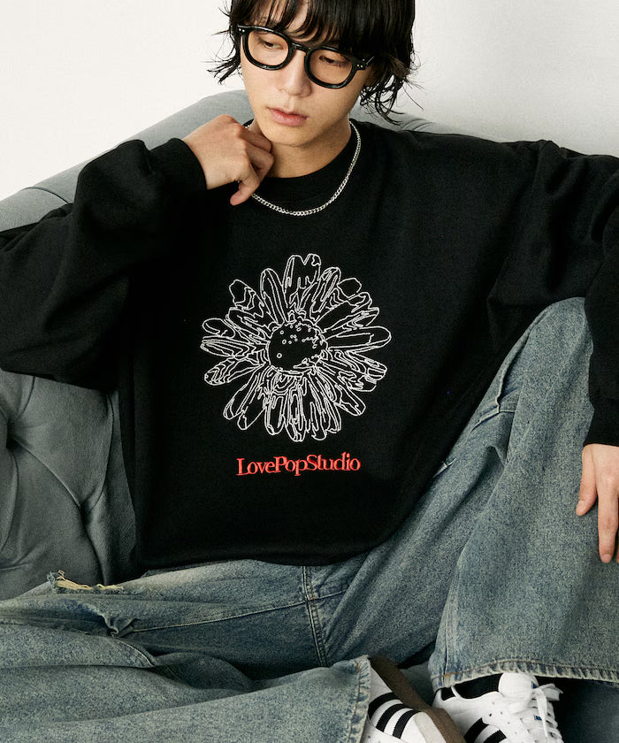 LOVE POP STUDIO FLOWER EMBROIDERY SWEAT【Limited Edition】