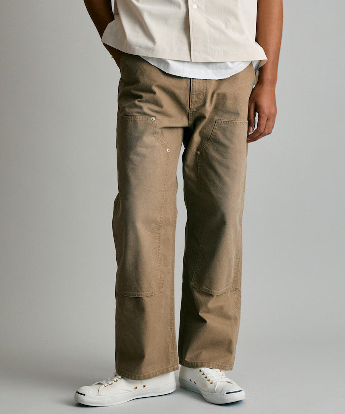 Fade Processing Light Duck Double Knee Painter Pants Vintage