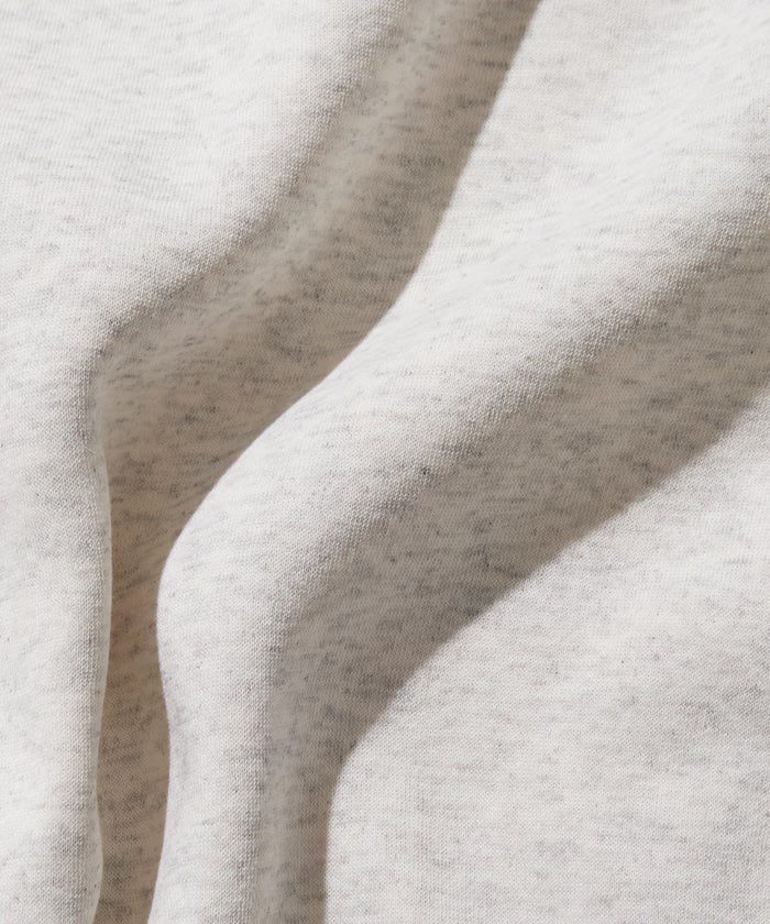 Big silhouette one-point embroidery back print hem code crew neck sweatshirt 【limited edition】