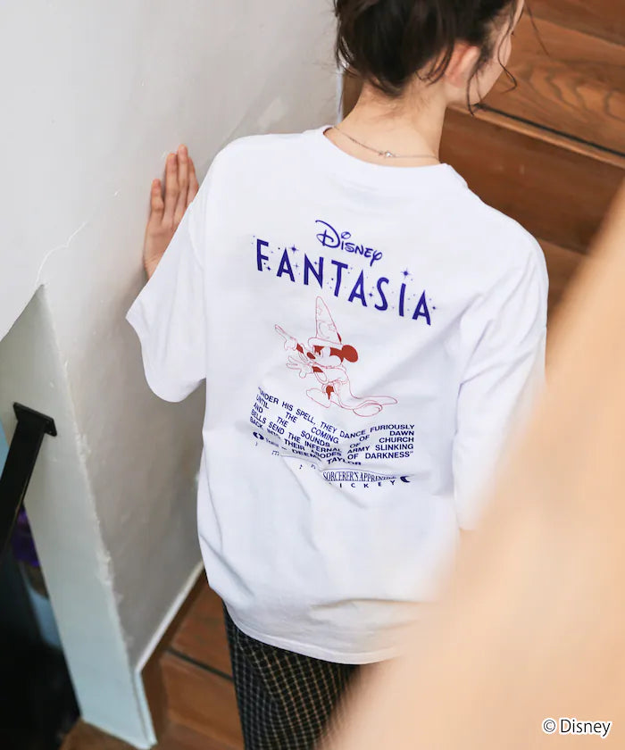 DISNEY/Mickey Mouse 'Fantasia'/Back Print Crew Neck T-Shirt [Limited Edition]