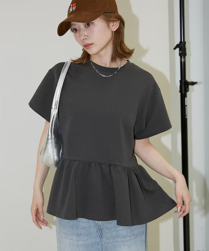 <Contact Cooling> Cool Ponchi Peplum T-Shirt Limited Edition