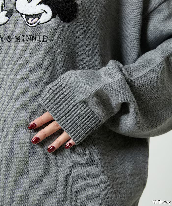 Mickey Mouse & Minnie Mouse/Mickey Mouse & Minnie Mouse/Sagara Embroidery Oversized Knit Limited Edition