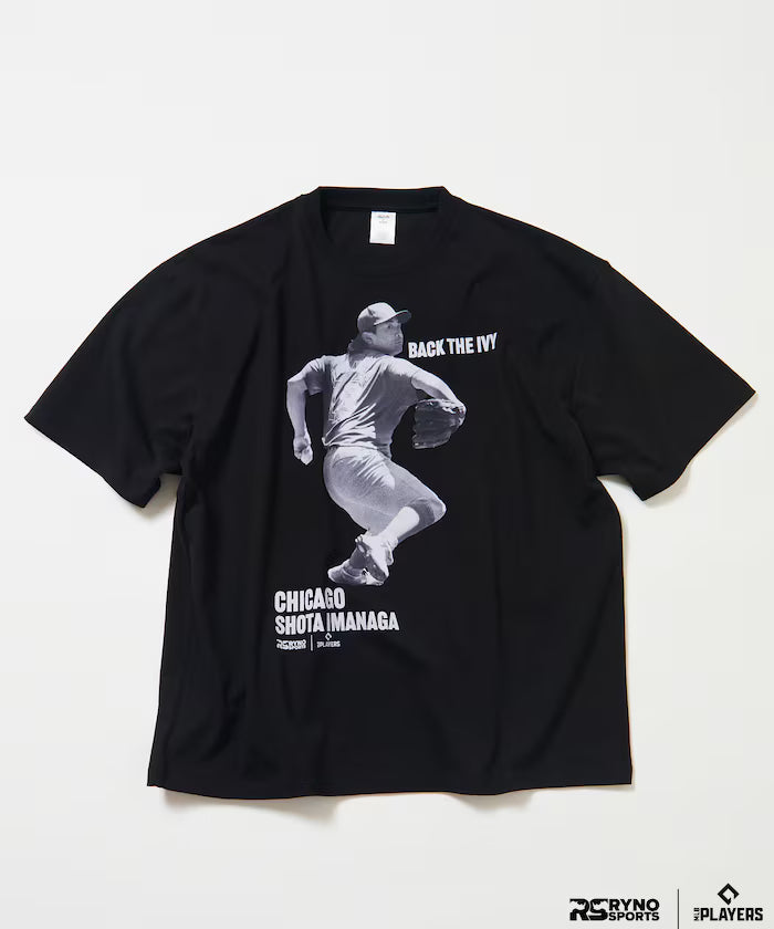 [March 5, 12:00 release] MLB PLAYERS × RYNO SPORTS × FREAK'S STORE limited edition [IMANAGA] WIDE SHOT PHOTO TEE - Black