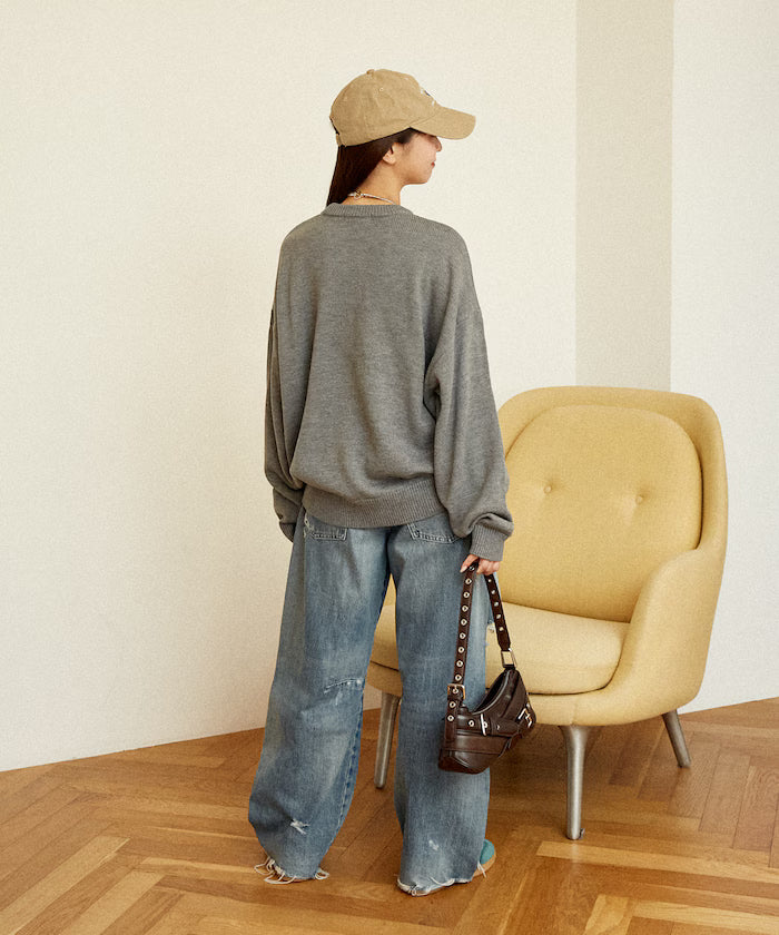 Mickey Mouse & Minnie Mouse/Mickey Mouse & Minnie Mouse/Sagara Embroidery Oversized Knit Limited Edition