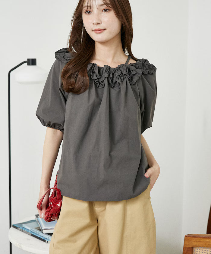 Frill Off-Shoulder Blouse Limited Edition