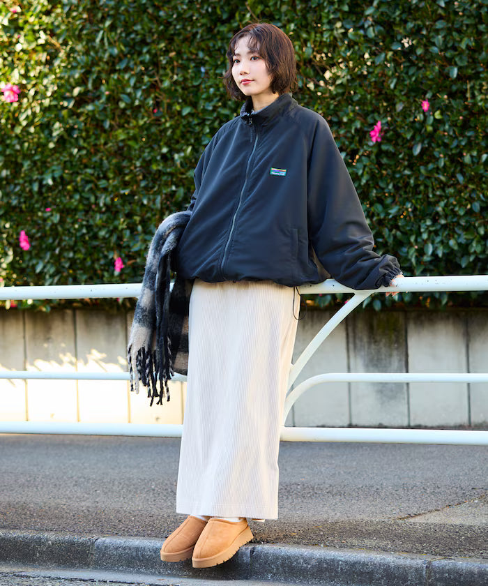 Relaxed Fit Nylon Fleece Reversible Stand Blouson [Limited Edition]