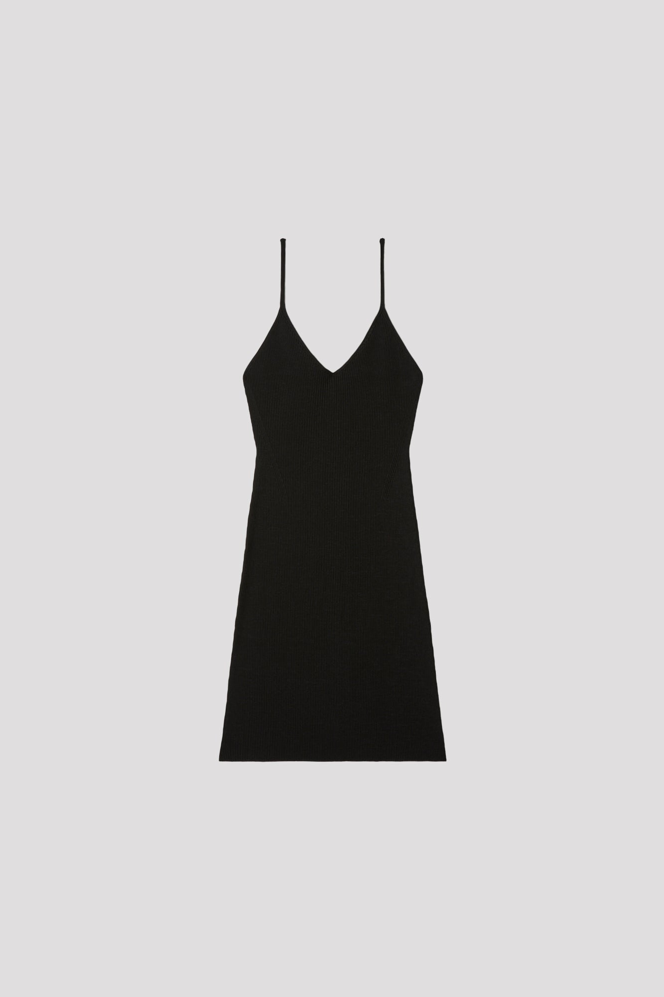 PORTRAIT CAMISOLE DRESS - BLACK