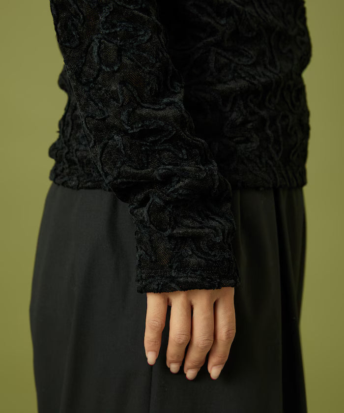 Mesh Velour Top
