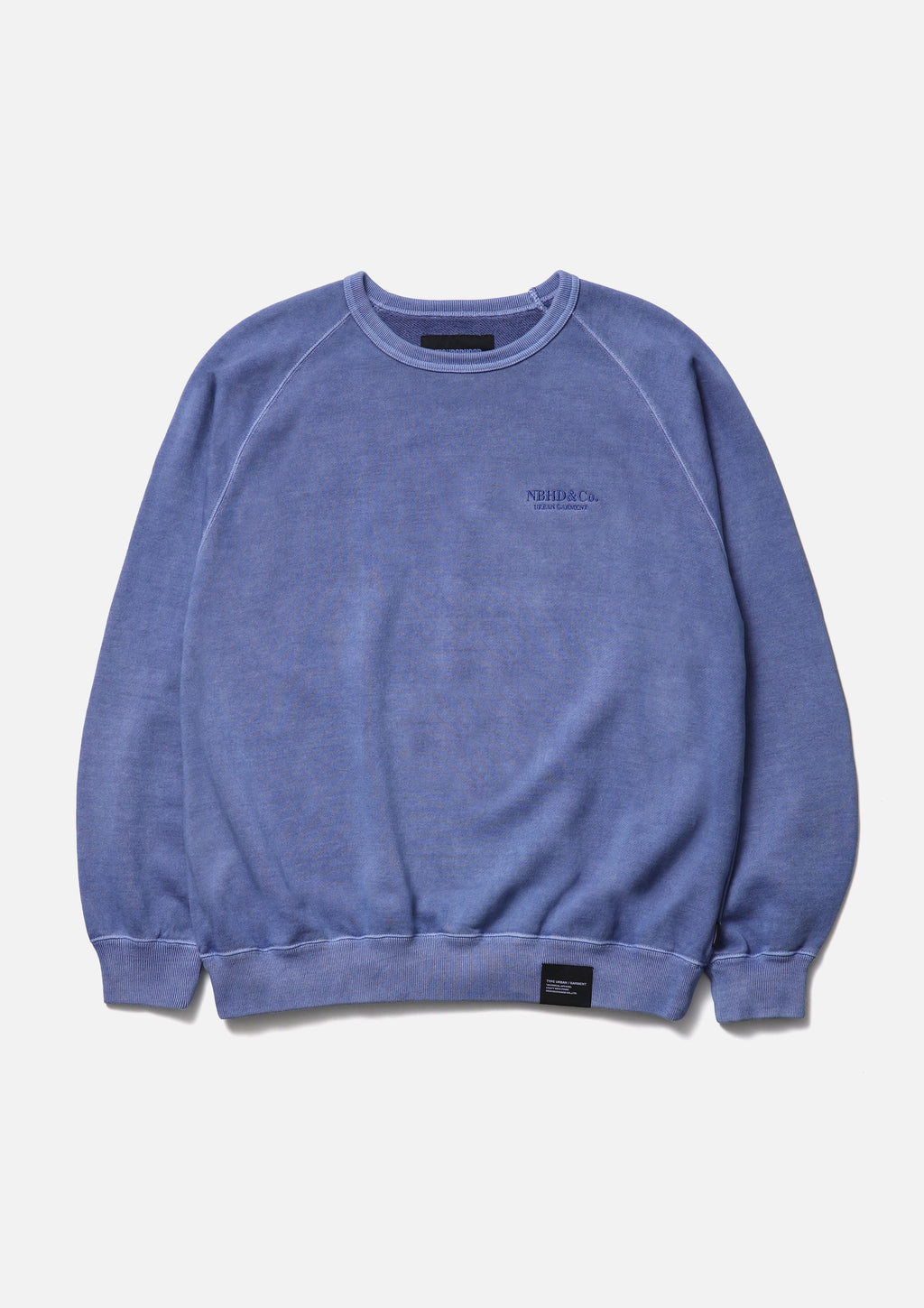 Pigment Dyed Sweat Shirt Ls - BLUE