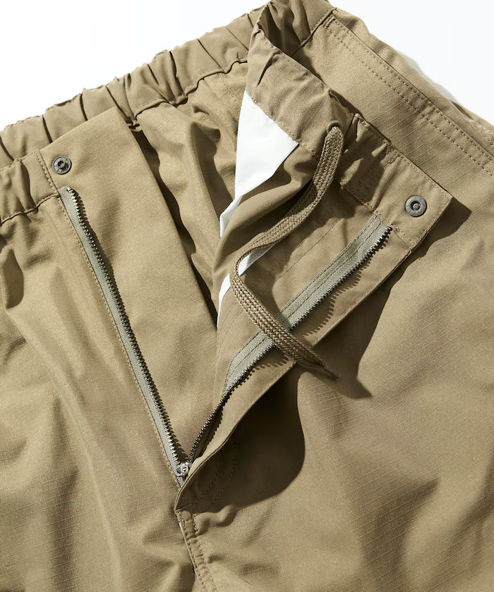 Quick Dry Fabric Wide Silhouette Poly Rip Cross Military Circus Pants/UV Cut/Quick Dry 【Limited Edition】