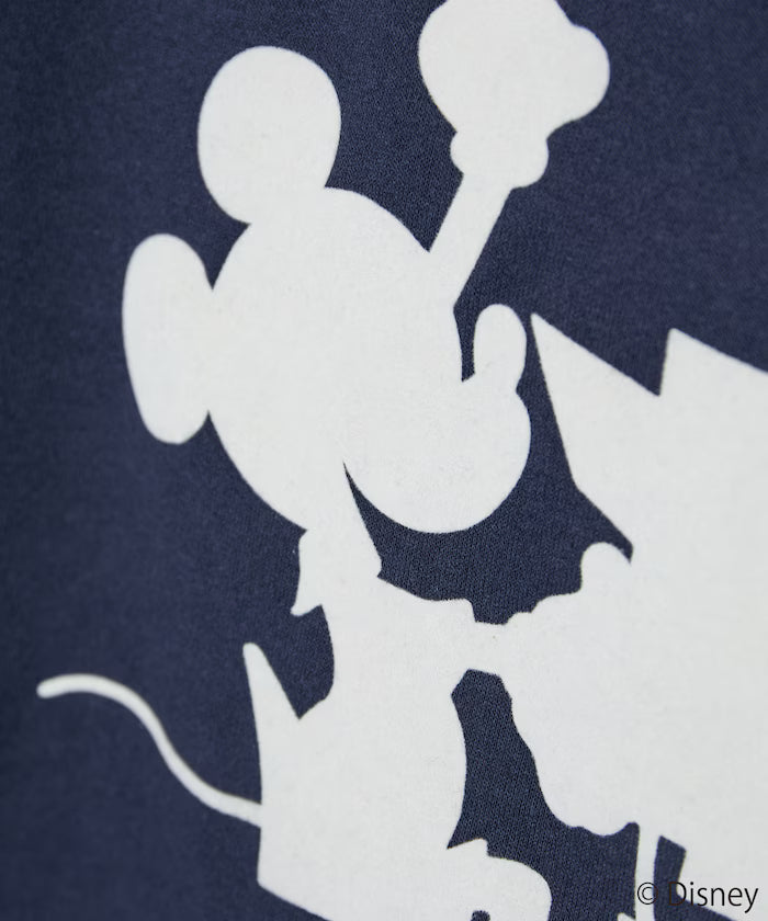 FREAK'S STORE×Ami Maeda/Disney/Mickey Mouse/Mickey Mouse/Flock Print Sweatshirt [Limited Edition]