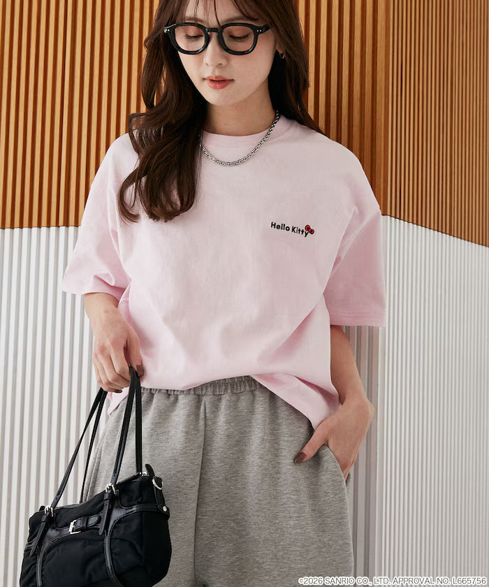 "HELLO KITTY" ID Photo style back print T-shirt limited edition