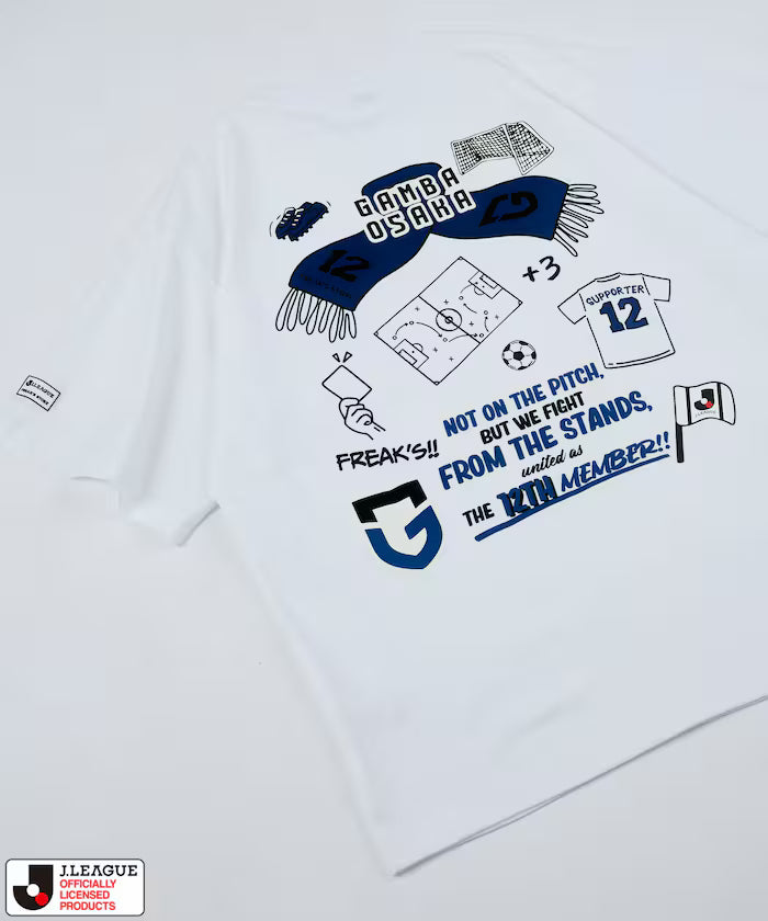 [Sales start on May 15 at 12:00] J.LEAGUE × FREAK'S STORE Exclusive SUPPORTERS SHORT SLEEVE TEE [Gamba Osaka] - White