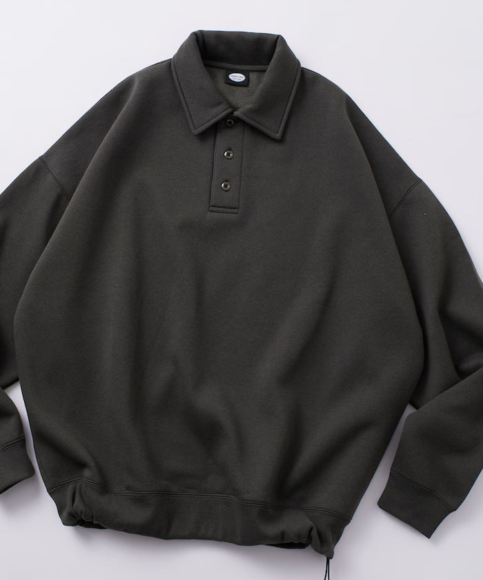Relaxed Fit Spindle Polo Collar Sweat / Hem Code [Limited Edition]