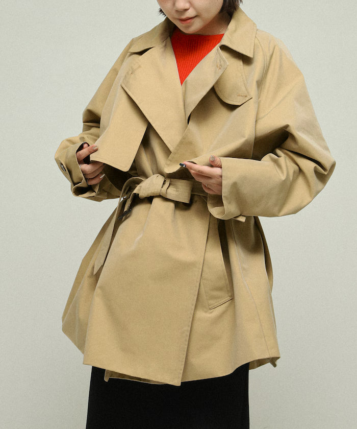 Mid-length T/C Chambray Trench Coat