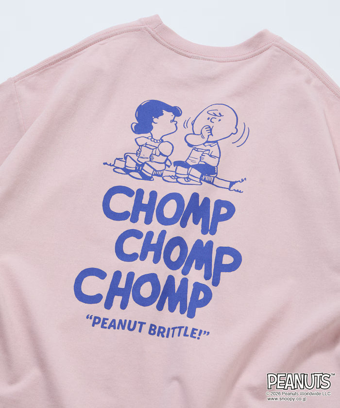 PEANUTS/Peanuts Limited Edition Big Silhouette Back Print Crew Neck T-Shirt/CHOMP 【Limited Edition】