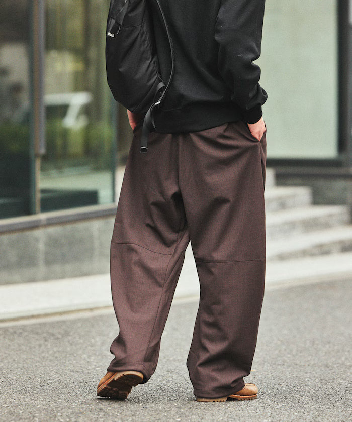 [New Color Added] Quick-Drying Material Relaxed Fit Curved Silhouette Over Pants Linen-Style Home Care