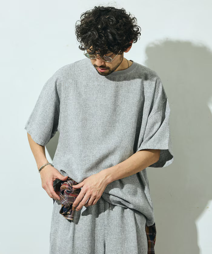 Summer Tweed Short Sleeve Crew Neck / Compatible with Setup