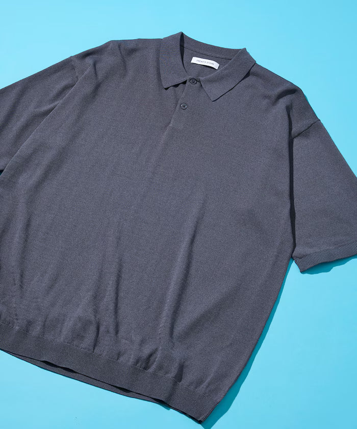 [New Color Added] SUPER ICE / Super Ice Short Sleeve Polo Neck Knit / Contact Cold Sensation