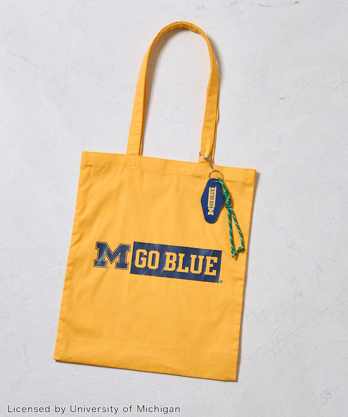 College Logo Tote Bag with Key Charm/A4 Size Tote Bag