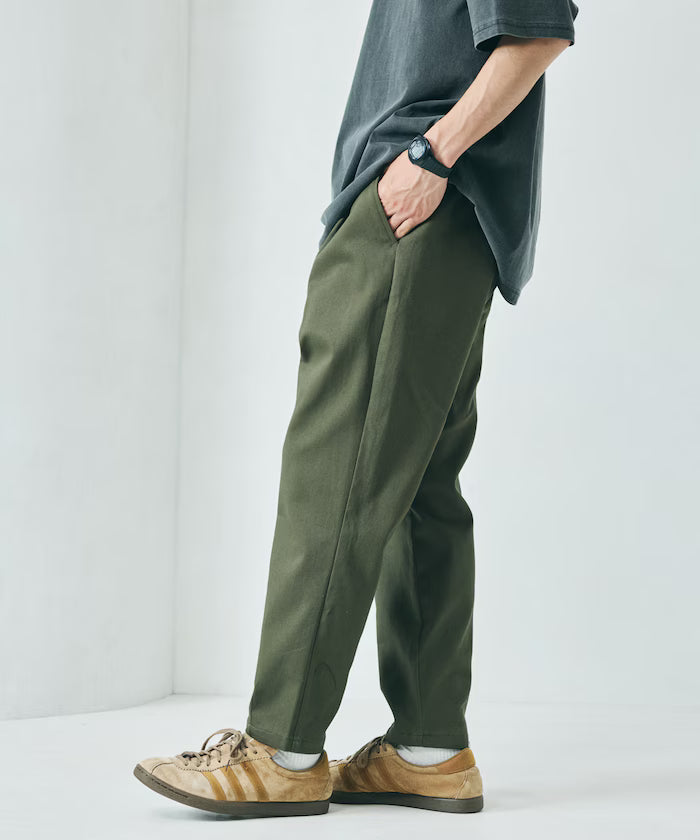 Basic Silhouette Stretch Easy Tapered Pants 【Limited Release】 - Olive