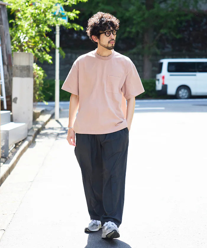 HEAVY WEIGHT/Pigment Dyed Short Sleeve Crew Neck Pocket T-Shirt/10.5 oz