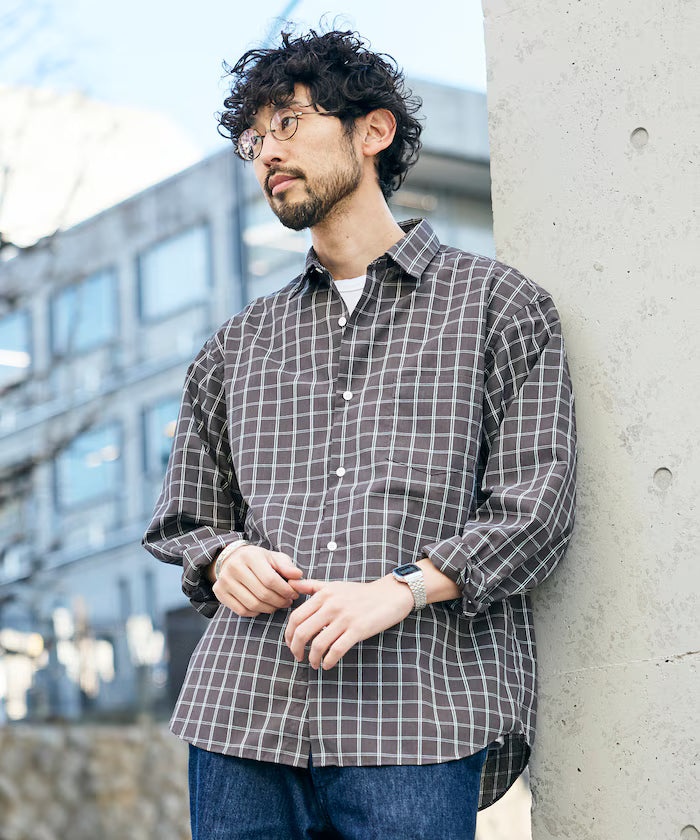 AIRDRY HIGH TECHYARN high-performance material broad regular color shirt long sleeve/quick-drying/heat shielding