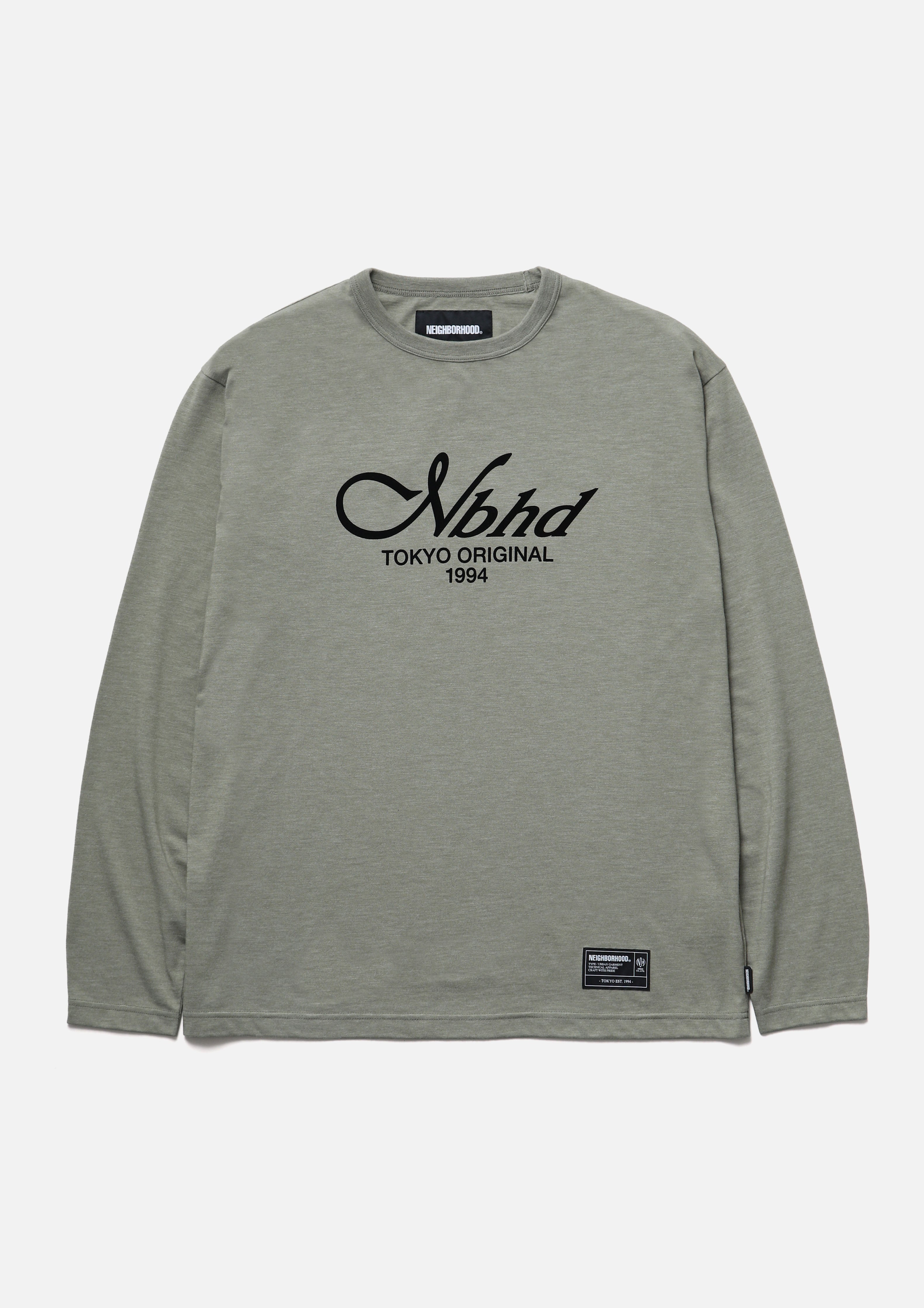 Heather Fabric Tee Ls - OLIVE DRAB