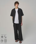 Functional Material Open Collar Short Sleeve Shirt Set 3 Piece Set / Washable / UV Cut / Quick Dry / Cooling Touch - Charcoal Gray