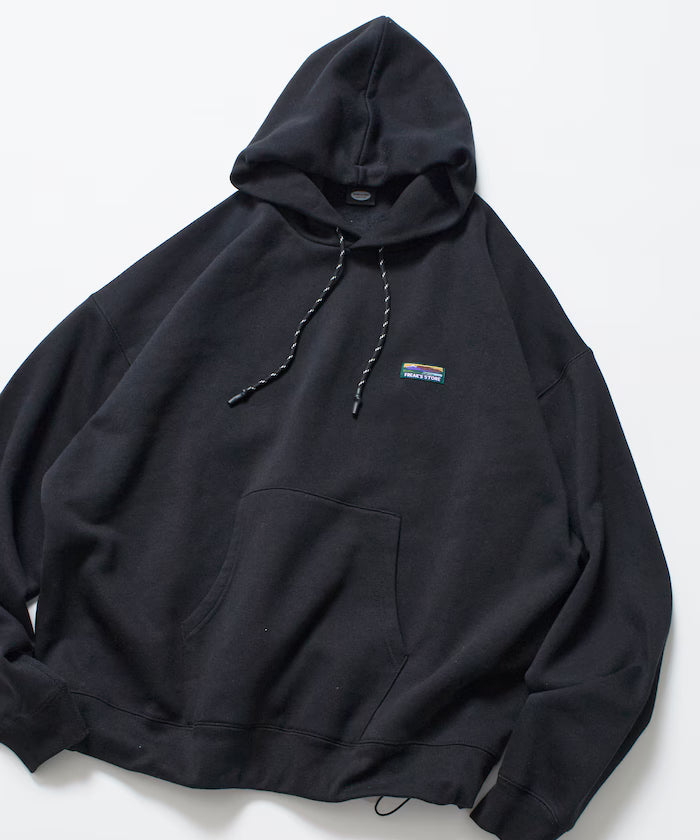 Big silhouette one-point logo pullover hoodie/hem cord/back brushed 【limited edition】