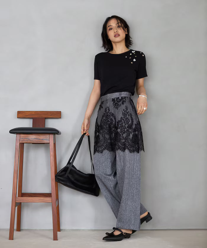 Many Button Cotton Modal Short Sleeve T-Shirt