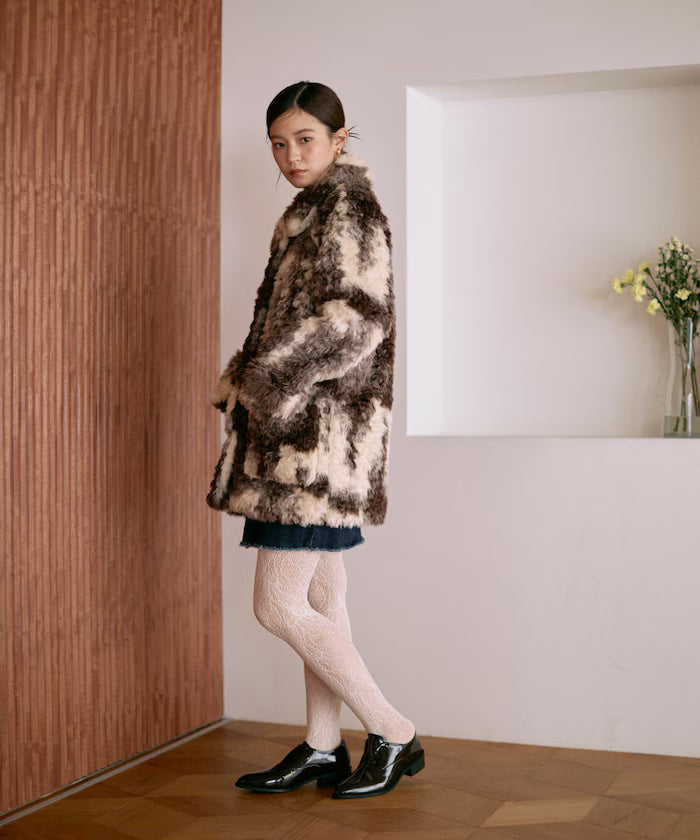 Fake Fur Mid-Length Coat / Fur Coat