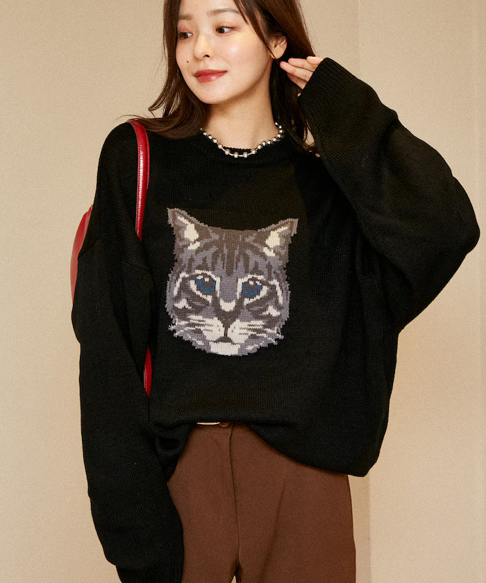 Various Cat Design Knit Limited Edition