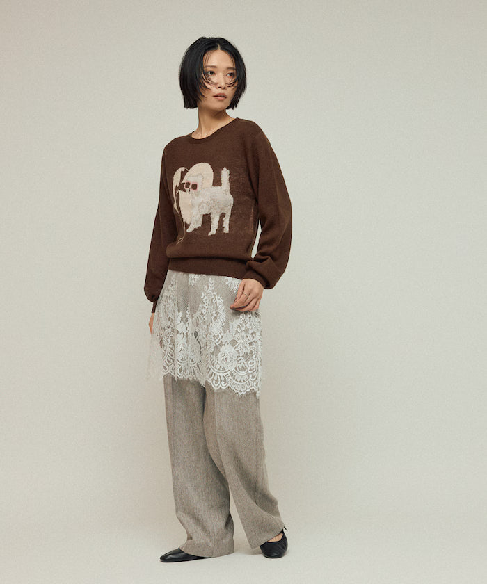 Sweat-like Animal Jacquard Knit