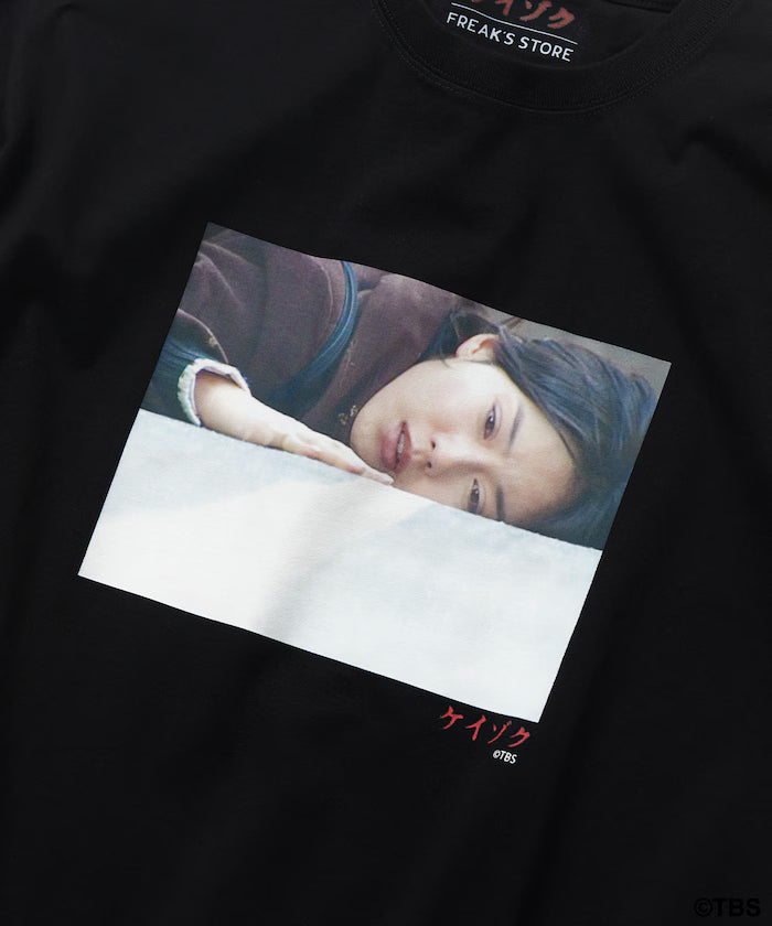March 13th, 12:00 release TBS drama 'Keizoku' collaboration 'SHIBATA' front print short sleeve crew neck T-shirt B