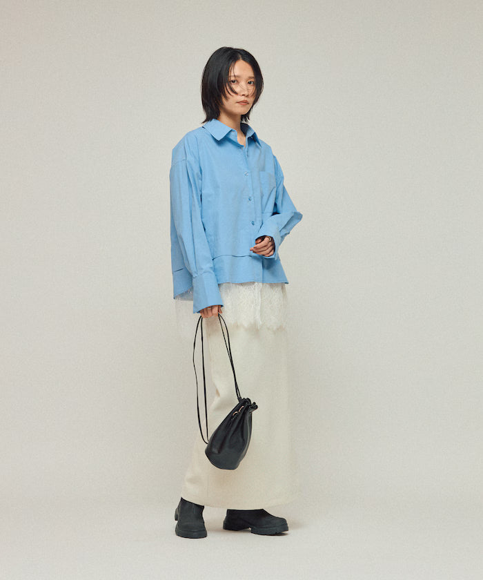 Oversized Lace Layered Shirt