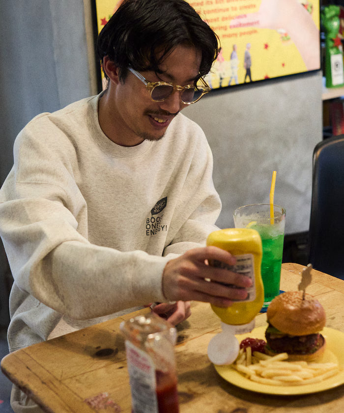 Burger Factory x FREAK'S STORE / Burger Factory Limited Edition Big Silhouette Back Print Crew Neck Sweatshirt [Limited Release]