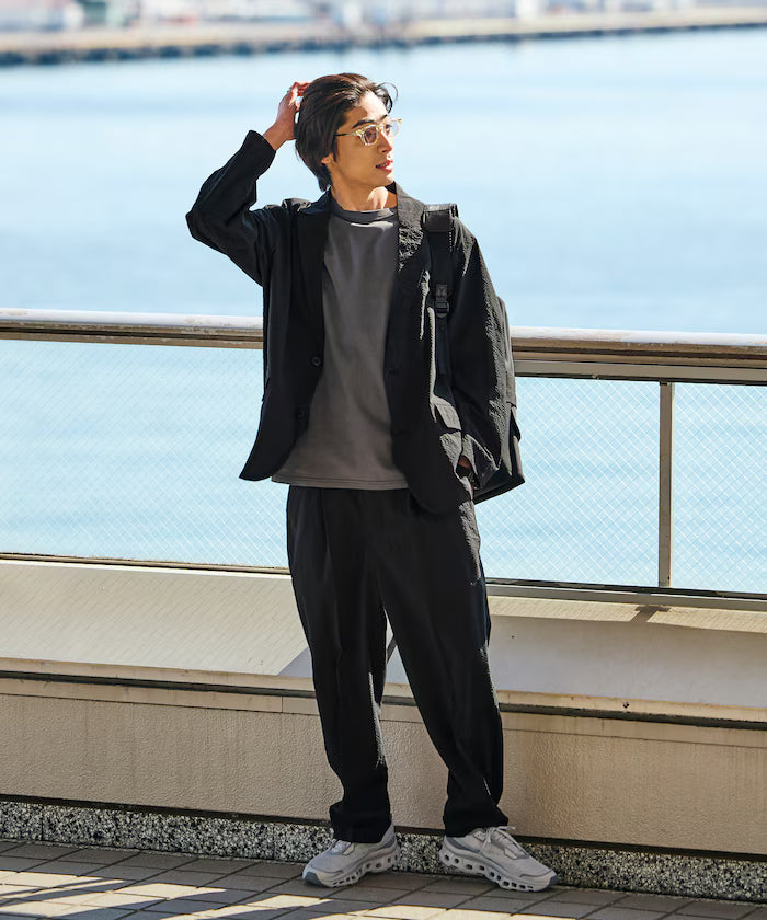 AiRide/AiRide Relax Fit Seersucker Setup/Tailored Jacket/Wide Slacks/Quick Dry/UV Cut 【Limited Release】
