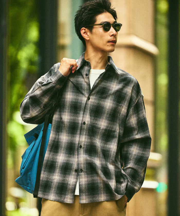 Relax Fit Relax Fit Ombre Check Flannel Shirt [Limited Edition]