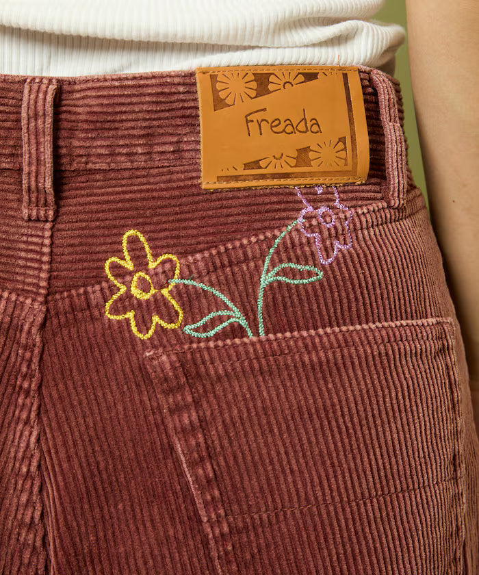 Chain Stitch Corduroy Pants