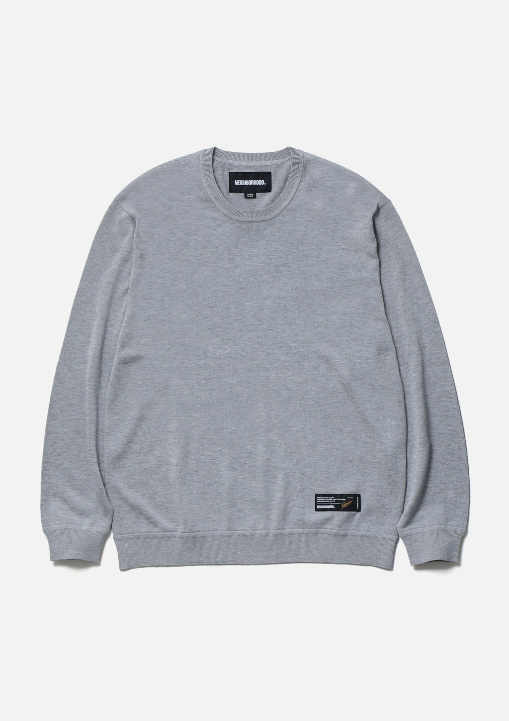 Plain Crewneck Sweater - GRAY
