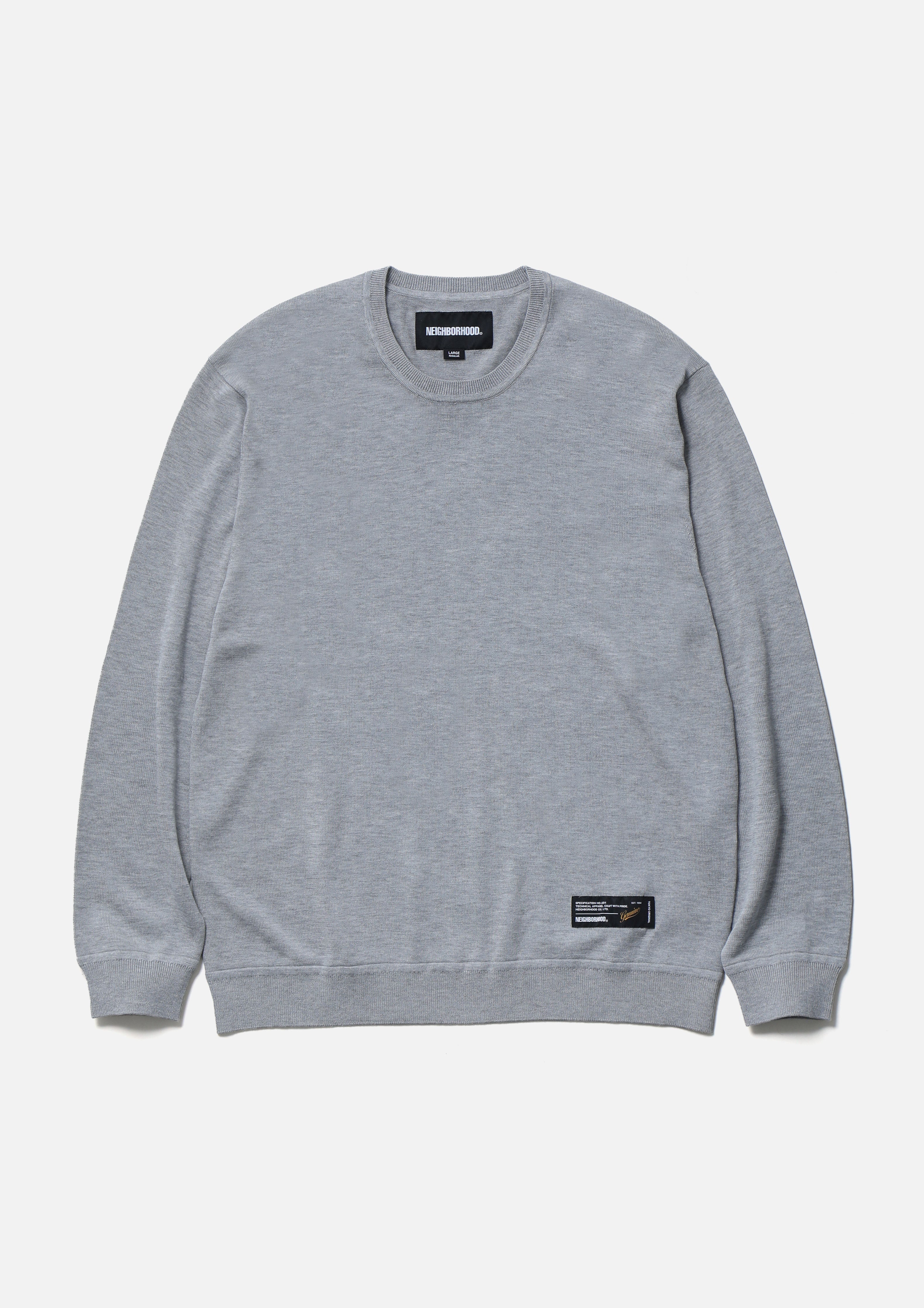 Plain Crewneck Sweater - GRAY