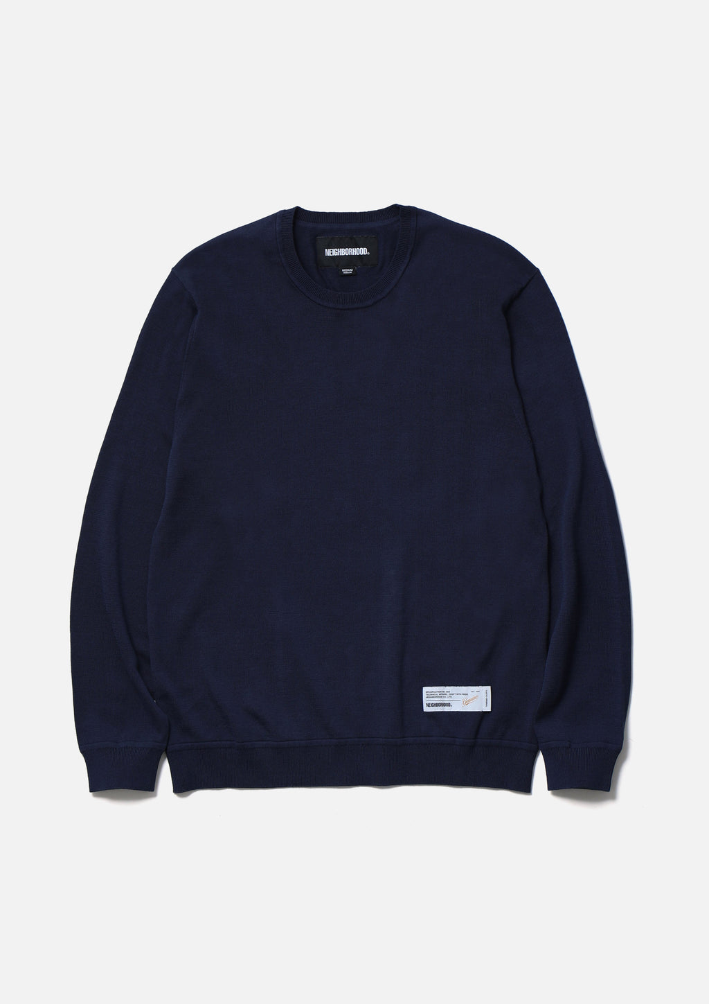 Plain Crewneck Sweater - NAVY