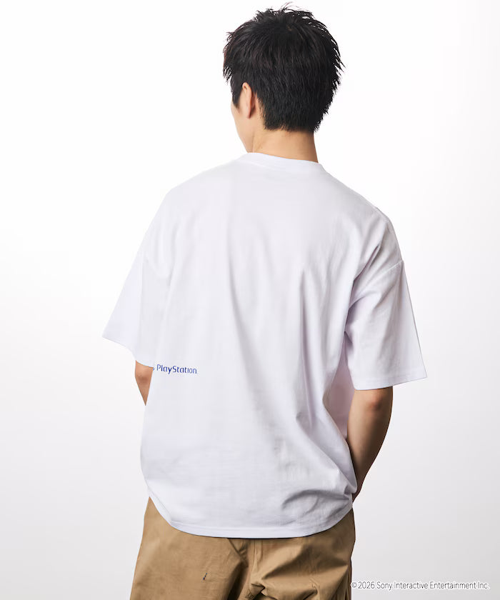Big Silhouette Logo Back Print Crew Neck T-Shirt / PlayStation LOGO 【Limited Edition】