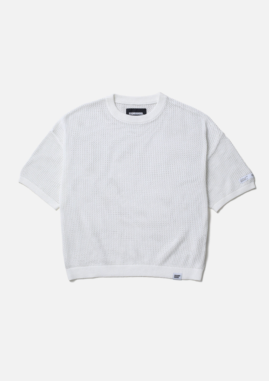 Mesh Knit Ss - WHITE
