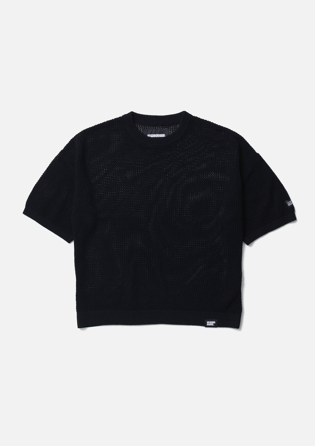 Mesh Knit Ss - BLACK